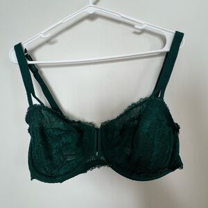 Auden Lace Underwire Bra - Dark Green